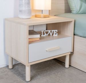 Venta caliente Longitud 55 x Ancho 40 x Altura 50 (CM) Almacenamiento Moderno Vietnam Alta calidad NARVIK BEDSIDE (NATURAL 50) - Product Image 2