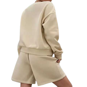 Simplee — survêtement décontractés pour femmes, tenue urbaine avec demi-short personnalisé, imprimé, à capuche, jogging, collection printemps-été - Product Image 5