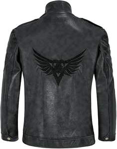 Chaqueta de Cuero Vacuno Marrón para Hombre 2024 con Cuello Alto, Mangas Completas y Bolsillos, Precio Competitivo, Chaqueta de Invierno, Servicio OEM - Product Image 2