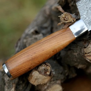Couteau de cuisine à lame en acier damassé fait à la main avec manche en bois couteau de chef professionnel personnalisé en acier inoxydable vente en vrac - Product Image 5