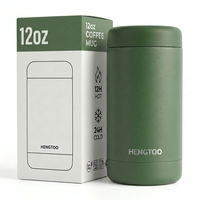Mug à café isotherme en acier inoxydable à double paroi avec logo personnalisé, mug de voyage pour le bureau, le camping