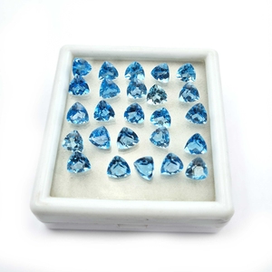 7mm Swiss <b>Blue</b> Topaz Trillion Cut Loose Gemstones for Jewelry Making Natural <b>Blue</b> Topaz Faceted Stone <b>Beads</b> By Indian Wholesaler - Product Image 4