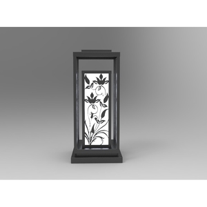 DNT.001.07 Lampe Solaire de Jardin Premium 5W LED Blanc Chaud Corps en Fer IP65 Alimentation Solaire AC 220V 3000K pour Usage Extérieur et Éclairage Routier - Product Image 1