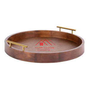 2025 meilleure vente fait à la main plateau en bois cuisine nourriture plateau de service boissons en bois plateau de service accessoires d'hôtel - Product Image 3