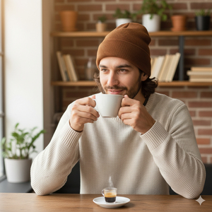 Gorro de punto de moda, cálido, suave y acogedor, forrado de lana, ajustable, elegante, para exteriores, para clima frío, para el invierno. - Product Image 6