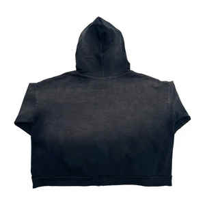 Fabricante personalizado a granel Streetwear Heavyweight 500gsm Vintage Distressed DTG Impresión digital Stone Acid Washed Hoodie para hombres - Product Image 6