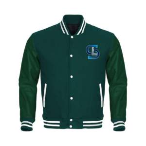 Chaqueta universitaria con logotipo personalizado, chaqueta de hombre de béisbol universitario con bordado de mangas de cuero, chaqueta universitaria Letterman Varisty para hombre - Product Image 2