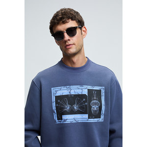 Sudadera <span class=keywords><strong>LUCIAN</strong></span> para Hombre, Corte Regular, Cuello Redondo, con Estampado en el Pecho y la Espalda - Product Image 1
