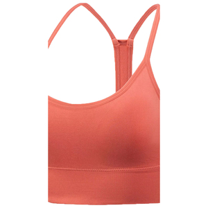 Soutien-gorge de sport pour femme à maintien élevé, écologique, séchage rapide, respirant, avec design personnalisable sur le devant, bretelles réglables et col en U, marque distributeur - Product Image 3