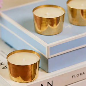 Vente en gros en laiton de luxe personnalisé porte-bougie parfumé lanternes vrac prix bon marché personnalisé gravé vide unique bocal à bougie - Product Image 1