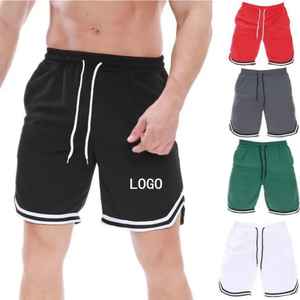 Shorts en maille personnalisés Streetwear 220g, respirants, décontractés, pour la salle de sport, hommes, impression intégrale, shorts de basket-ball en maille, double couche - Product Image 1