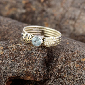 Approvisionnement d'usine Offre Spéciale Unique Léger Minimaliste Bijoux Bleu Topaze Anneau 925 En Argent Sterling À La Main Dainty Déclaration Anneau - Product Image 2