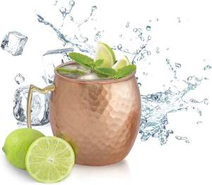 Mug à Moscow Mule en cuivre martelé, Mug en cuivre fait main, Mug en cuivre avec poignée en laiton, Mug à bière en cuivre, Mug à boire en cuivre - Product Image 4