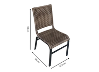 Ensemble de salle à manger moderne BeNK pour l'extérieur, 5 pièces, en polyrotin et acier thermolaqué, pour cuisine, ferme, villa, hôtel et parc