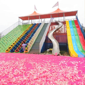 Conception chaude long toboggan parc d'attractions manèges palpitants système de sécurité attractions de parcs à thème manèges monde toboggan arc-en-ciel à vendre - Product Image 4