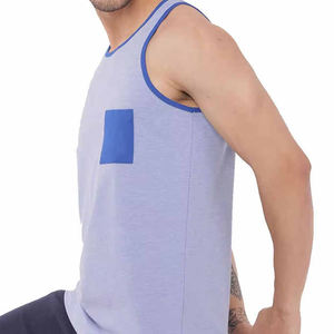 Camiseta sin mangas transpirable de secado rápido de algodón personalizada de alta calidad para hombre, camisetas sin mangas para gimnasio para hombre - Product Image 2