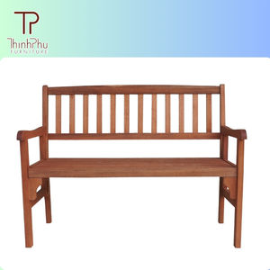Banc moderne en bois d'acacia massif et durable avec table escamotable, mobilier d'extérieur pour parcs, centres commerciaux, hôtels et villas - Thinh Phu Furniture - Product Image 1
