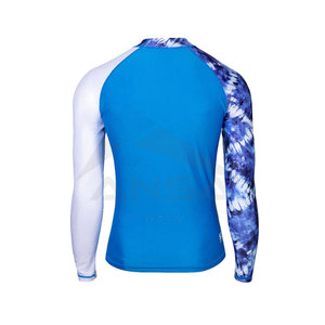 Customized Logo Breathable Quick Dry <b>Mens</b> Rash Guard Long Sleeve Compression <b>Swimming</b> <b>Shirt</b> with Sublimation Printing - Product Image 5