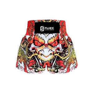 กางเกงขาสั้นผ้าไหม MMA มวยไทยดีไซน์ไม่ซ้ำใครพร้อมโลโก้ออกแบบได้ตามต้องการ - Product Image 4