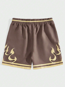 Shorts de basket-ball personnalisés pour hommes, imprimés vintage, 100% coton, impression 3D en mousse, maille respirante. - Product Image 2