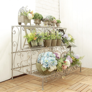 Soporte escalonado <span class=keywords><strong>de</strong></span> Metal para plantas, <span class=keywords><strong>escalera</strong></span> <span class=keywords><strong>de</strong></span> 3 niveles para repisa <span class=keywords><strong>de</strong></span> plantas en maceta, para interior y exterior - Product Image 2