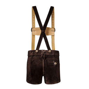 Short bavarois authentique Lederhosen pour femmes tenue d'octoberfest Damen Wurst Fest Costume brun foncé - Product Image 2