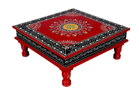 Mandir de prière carré en bois Tradebyd, fait main, mobilier spirituel, tabouret robuste, qualité supérieure, décoration moderne pour la maison