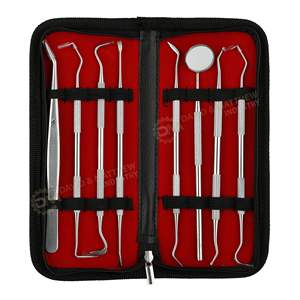 Juego de instrumentos dentales, kit de examen Dental de acero inoxidable, espejo, buena calidad, 8 Uds. - Product Image 2