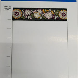 Encaje bordado floral colorido - Product Image 1