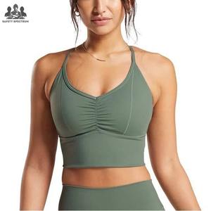 Sujetador Deportivo Ecológico Sin Costuras de Alta Sujeción con Diseño Personalizado para Mujer, Talla Grande, Transpirable, con Relleno Extraíble - Product Image 1