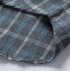 Camisa de Franela de Lujo con Cuello Alto, Cálida, de Algodón Cepillado Grueso, Marca Privada Personalizable, Línea de Invierno para Primavera, Suministro de Fábrica - Product Image 3