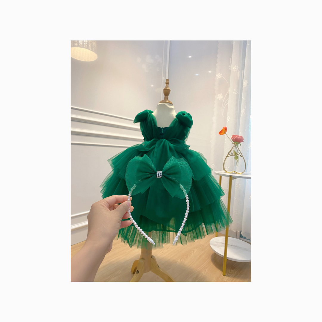 sparkley green dress Girls Merida Sequin Tutu Green Emerald Dress – MissyX Australia main image 1