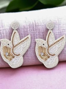 Boucles d'oreilles en perles Boho faites à la main pour femmes Style de déclaration de bijoux de festival léger - Product Image 4