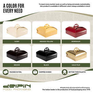 Made in Italy Caja de pastel personalizable de cartón cuadrado desechable de lujo ecológico Diferentes tamaños Diferentes colores - Product Image 5