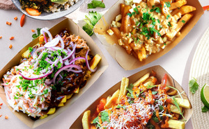 New Custom <b>Printed</b> Disposable Fast Food Tray Eco-Friendly 6 X 4 Inches High 1.6 Inches Paper Boat Snack Container Dishes Tray - Product Image 5