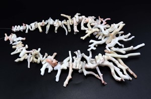 Collar Japonés de Coral Blanco, Cuentas de Palo Pulidas de 18 Pulgadas, Joyería de Rama Blanca Natural para Fiesta con Perla como Piedra Principal - Product Image 3