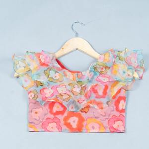 Nouveau créateur Lehnga Choli de haute qualité à col en U pour enfants pour une tenue de fête - Product Image 2