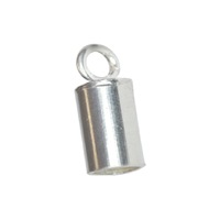Tuyaux d'extrémité en argent sterling de 1 mm de diamètre intérieur - Composants de bijoux de style bohème de haute qualité - Fournisseur de cadeaux
