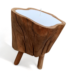 การออกแบบที่ทันสมัยตกแต่งบ้านไม้สัก Root เฟอร์นิเจอร์สําหรับเชิงเทียนไม้สําหรับร้านอาหารตกแต่งที่ไม่ซ้ํากันโคมไฟขวดเทียนไม้ - Product Image 5