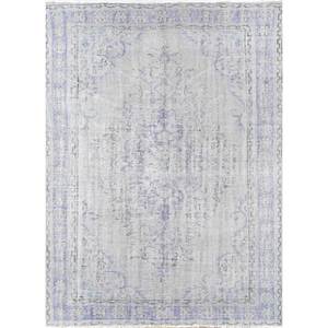 Vintage Hand Knotted Wool <b>Rugs</b> Pink & Purple Medallion Abstract Rectangle Design for Home Living Room Hallway Product Pae-2428 - Product Image 1