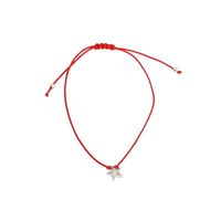 Bracelet fin léger en argent sterling 925 avec cordon blanc et motif étoile pour femme, à porter au quotidien, rose et jaune