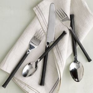 Spoon Fork Metal <b>Cutlery</b> <b>Black</b> Polished Handle Home Dining Tabletop Dining Handcrafted <b>Cutlery</b> Sets for Luxury Restaurants - Product Image 1