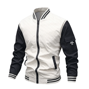 Uniforme de baseball coupe-vent pour hommes, veste de cyclisme à la mode, fermeture à glissière, décontracté, épaisseur standard, manches longues, M-5XL - Product Image 3