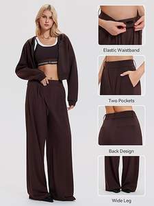 Ropa Deportiva Cómoda y Elegante para Mujer, 100% Poliéster, Transpirable, con Bolsillo Trasero con Cremallera, Chaqueta Deportiva con Capucha para Primavera - Product Image 4