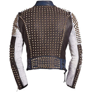 2025 nouveau Design à la mode haute demande Stand Colar VIntage Style en cuir véritable coupe-vent respirant veste en cuir pour hommes - Product Image 3