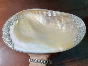 Assiettes en nacre, coquillages, coquilles de caviar, assiettes en coquille de conque, accessoires artisanaux de haute qualité, plat de présentation - Product Image 3