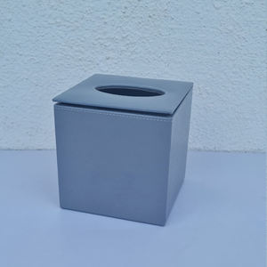 Caja de pañuelos rectangular de cuero PU con almacenamiento remoto Producto de archivo de oficina para el hogar - Product Image 5