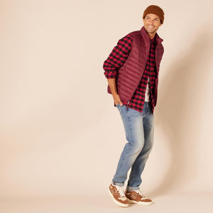 Chaleco ligero personalizado cálido burbuja chaqueta sin mangas de talla grande de invierno para hombre chaleco acolchado de plumón de pato para hombre - Product Image 4