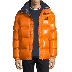 Vestes bouffantes brillantes pour hommes avec étiquette personnalisée du meilleur matériau avec col montant coupe préfet conception personnalisée tissu de toile - Product Image 2