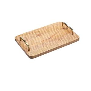 Plateau en bois à l'intérieur du plateau de serveur de nourriture de concepteur de finition d'émail pour la restauration à domicile - Product Image 4